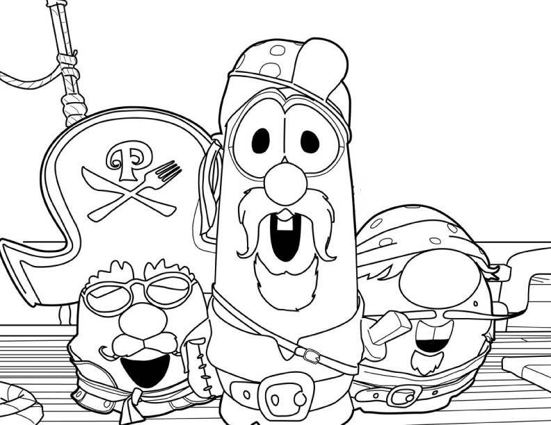 Çocuklar İçin Veggietales Boyama Sayfaları 