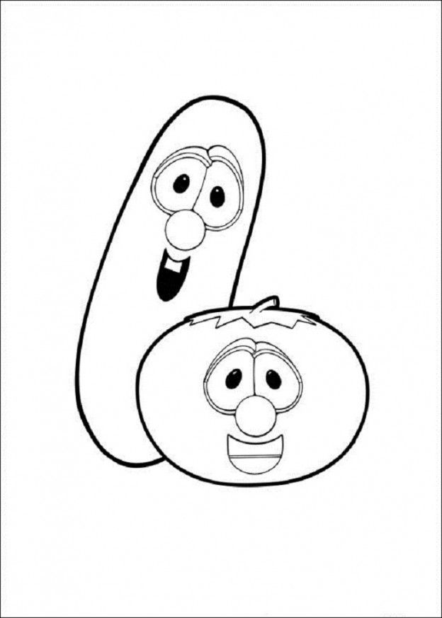 Çocuklar İçin Veggietales Boyama Sayfaları 