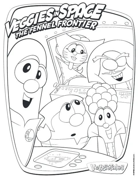 Çocuklar İçin Veggietales Boyama Sayfaları 