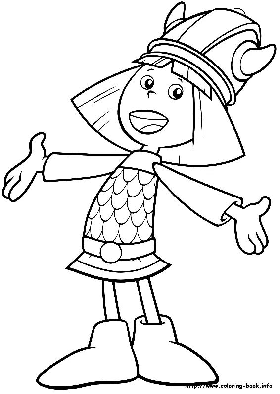 Çocuklar İçin Vicky The Viking Boyama Sayfaları 
