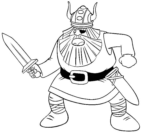 Çocuklar İçin Vicky The Viking Boyama Sayfaları 