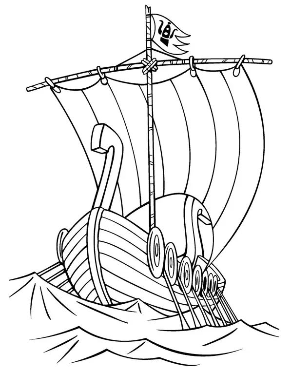 Çocuklar İçin Vicky The Viking Boyama Sayfaları 