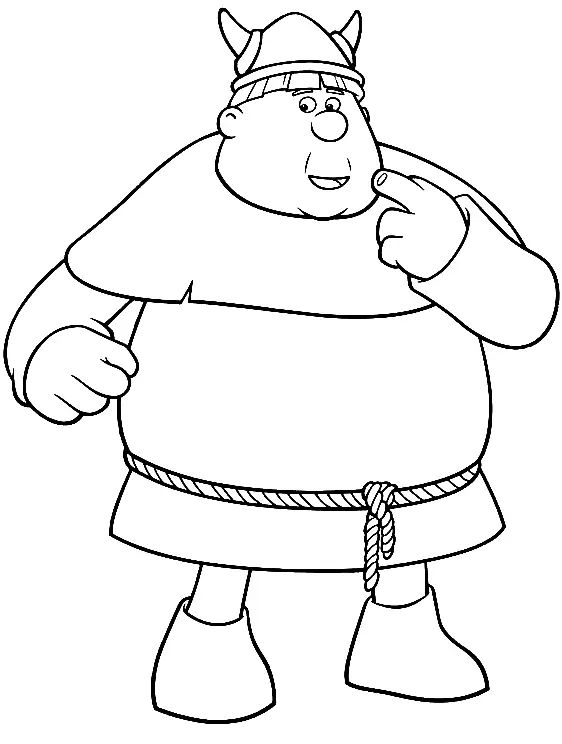 Çocuklar İçin Vicky The Viking Boyama Sayfaları 