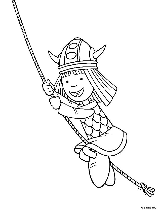 Çocuklar İçin Vicky The Viking Boyama Sayfaları 