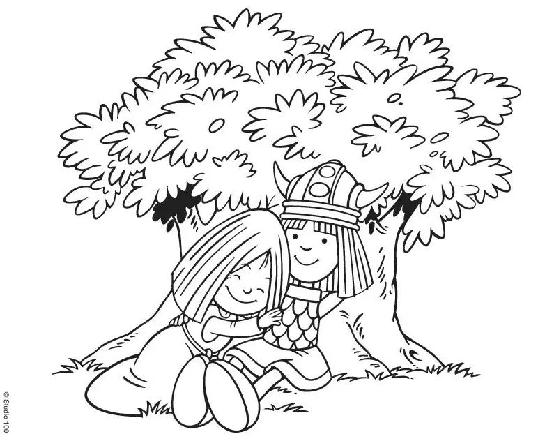 Çocuklar İçin Vicky The Viking Boyama Sayfaları 