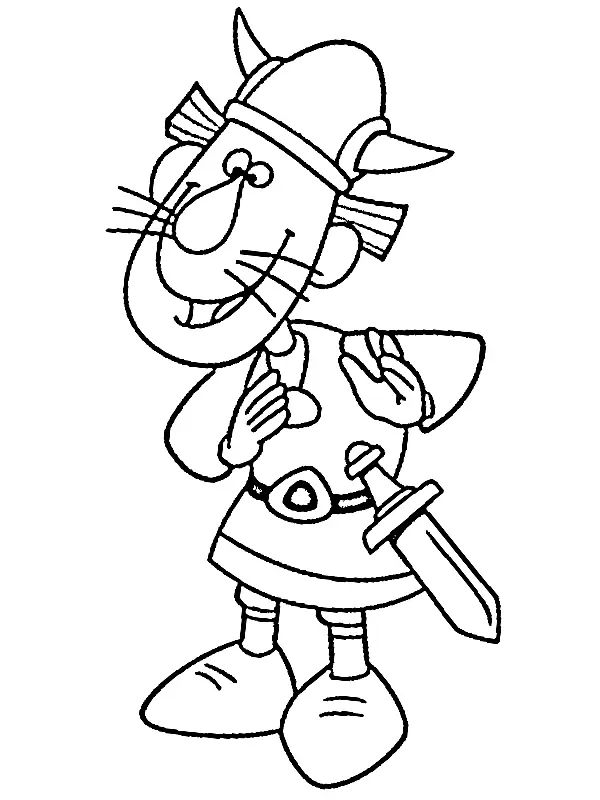 Çocuklar İçin Vicky The Viking Boyama Sayfaları 