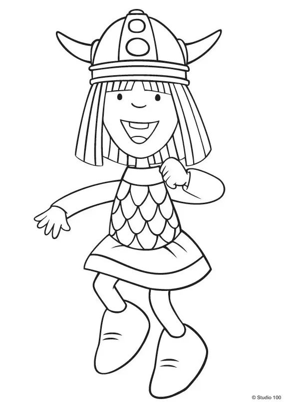Çocuklar İçin Vicky The Viking Boyama Sayfaları 