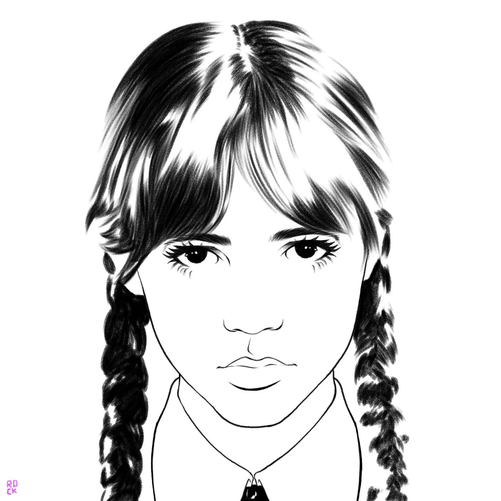 Çocuklar İçin Wednesday- Addams Boyama Sayfaları 
