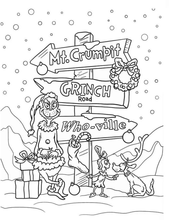 Çocuklar İçin Whoville Boyama Sayfaları 