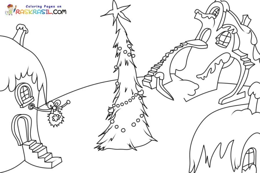Çocuklar İçin Whoville Boyama Sayfaları 