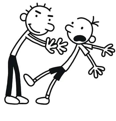Çocuklar İçin Wimpy Kid Günlüğü Boyama Sayfaları 