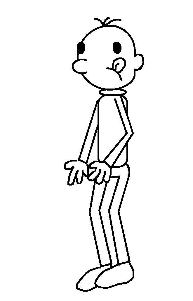 Çocuklar İçin Wimpy Kid Günlüğü Boyama Sayfaları 