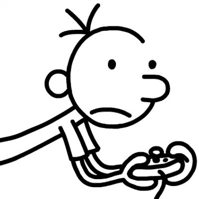 Çocuklar İçin Wimpy Kid Günlüğü Boyama Sayfaları 