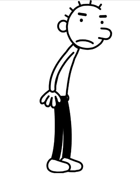 Çocuklar İçin Wimpy Kid Günlüğü Boyama Sayfaları 