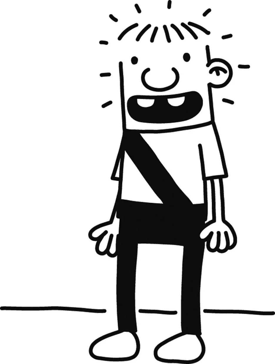 Çocuklar İçin Wimpy Kid Günlüğü Boyama Sayfaları 
