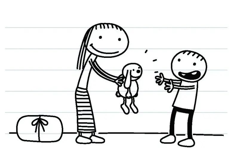 Çocuklar İçin Wimpy Kid Günlüğü Boyama Sayfaları 