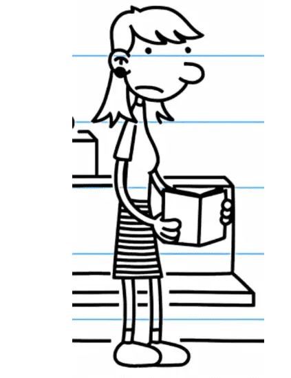Çocuklar İçin Wimpy Kid Günlüğü Boyama Sayfaları 