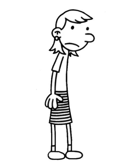 Çocuklar İçin Wimpy Kid Günlüğü Boyama Sayfaları 