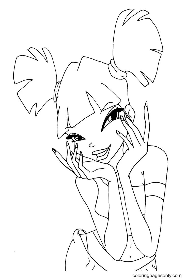 Çocuklar İçin Winx Club Musa Boyama Sayfaları 