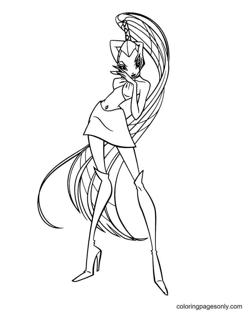 Çocuklar İçin Winx Club Musa Boyama Sayfaları 