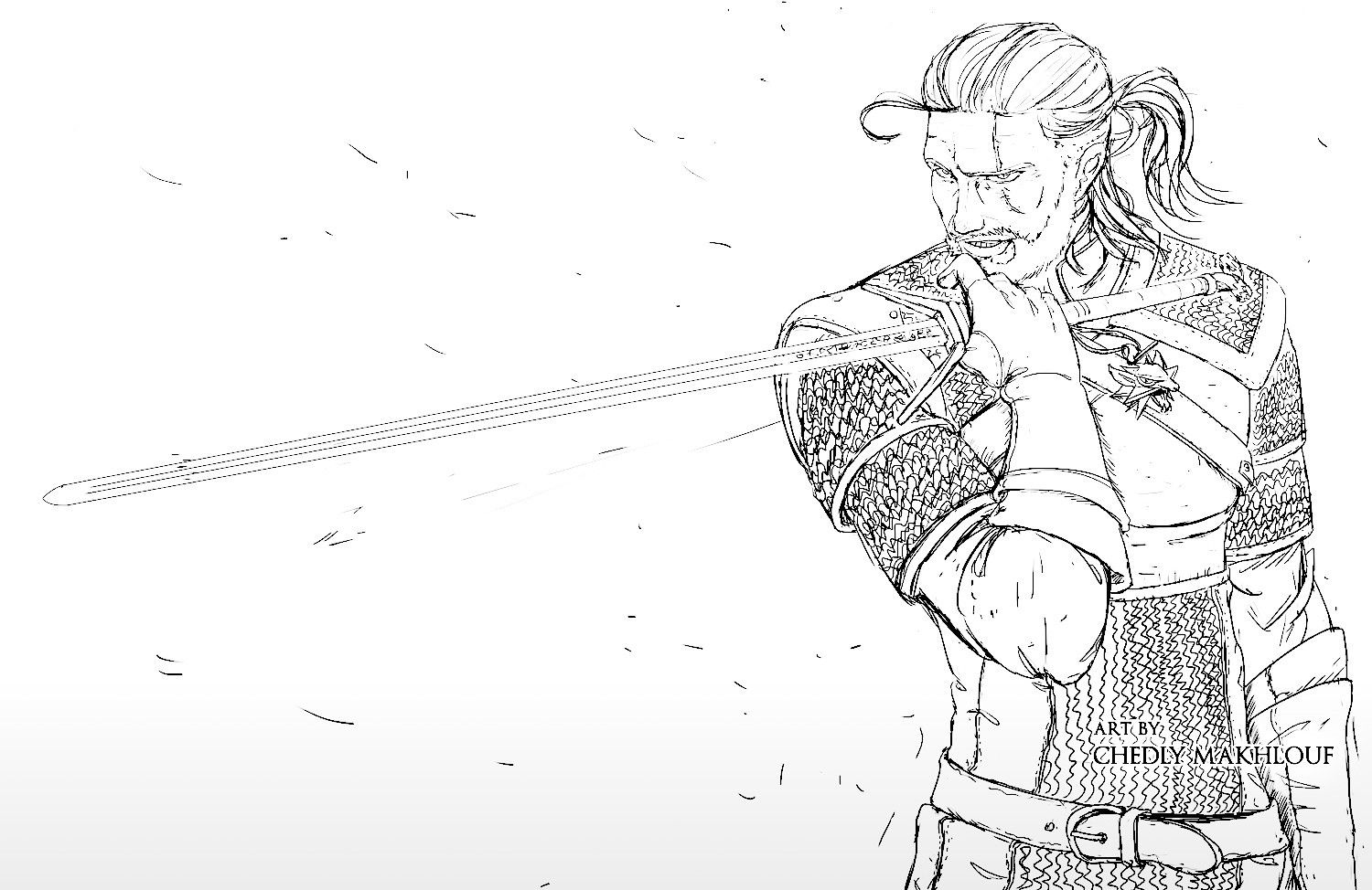 Çocuklar İçin Witcher Boyama Sayfaları 