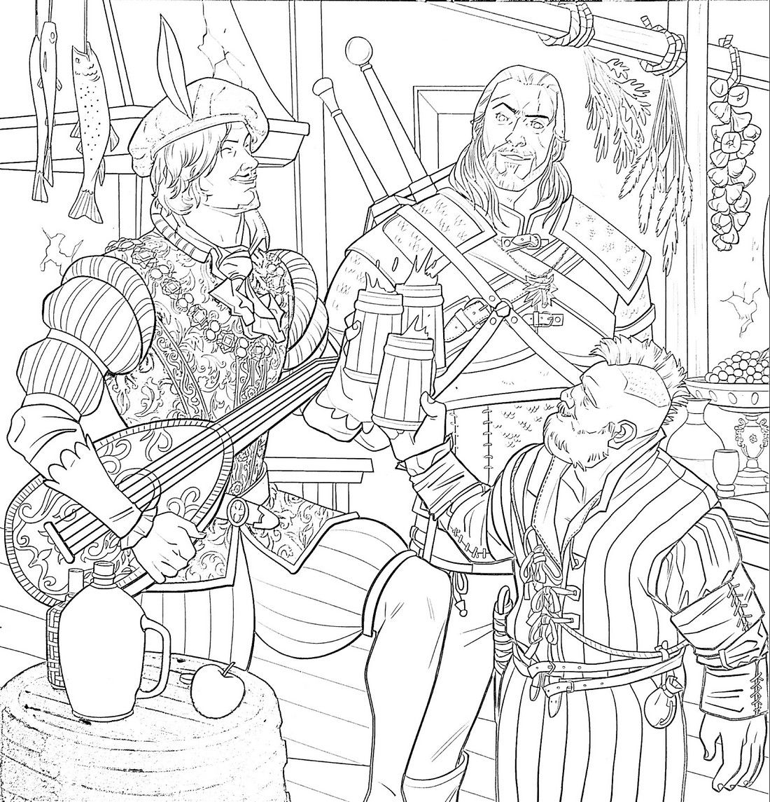Çocuklar İçin Witcher Boyama Sayfaları 