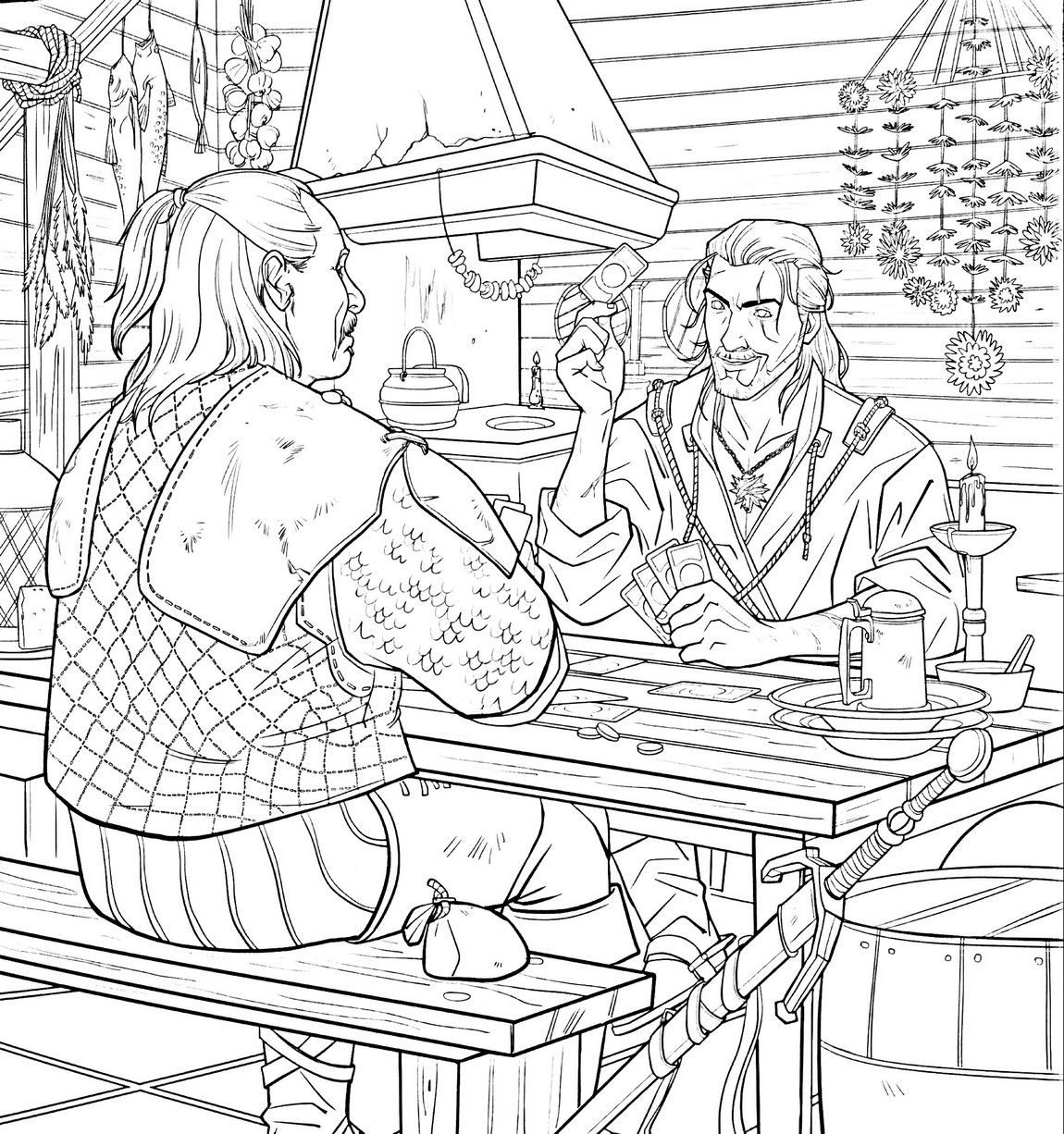 Çocuklar İçin Witcher Boyama Sayfaları 