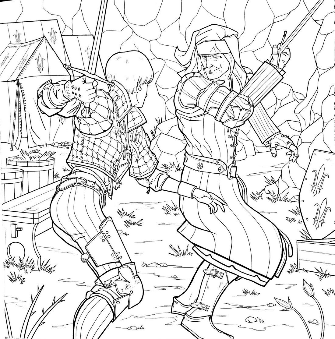 Çocuklar İçin Witcher Boyama Sayfaları 