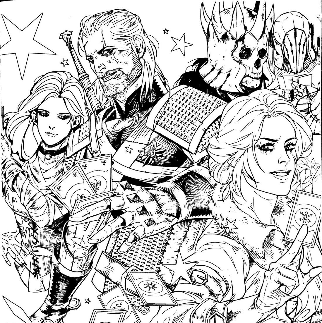 Çocuklar İçin Witcher Boyama Sayfaları 