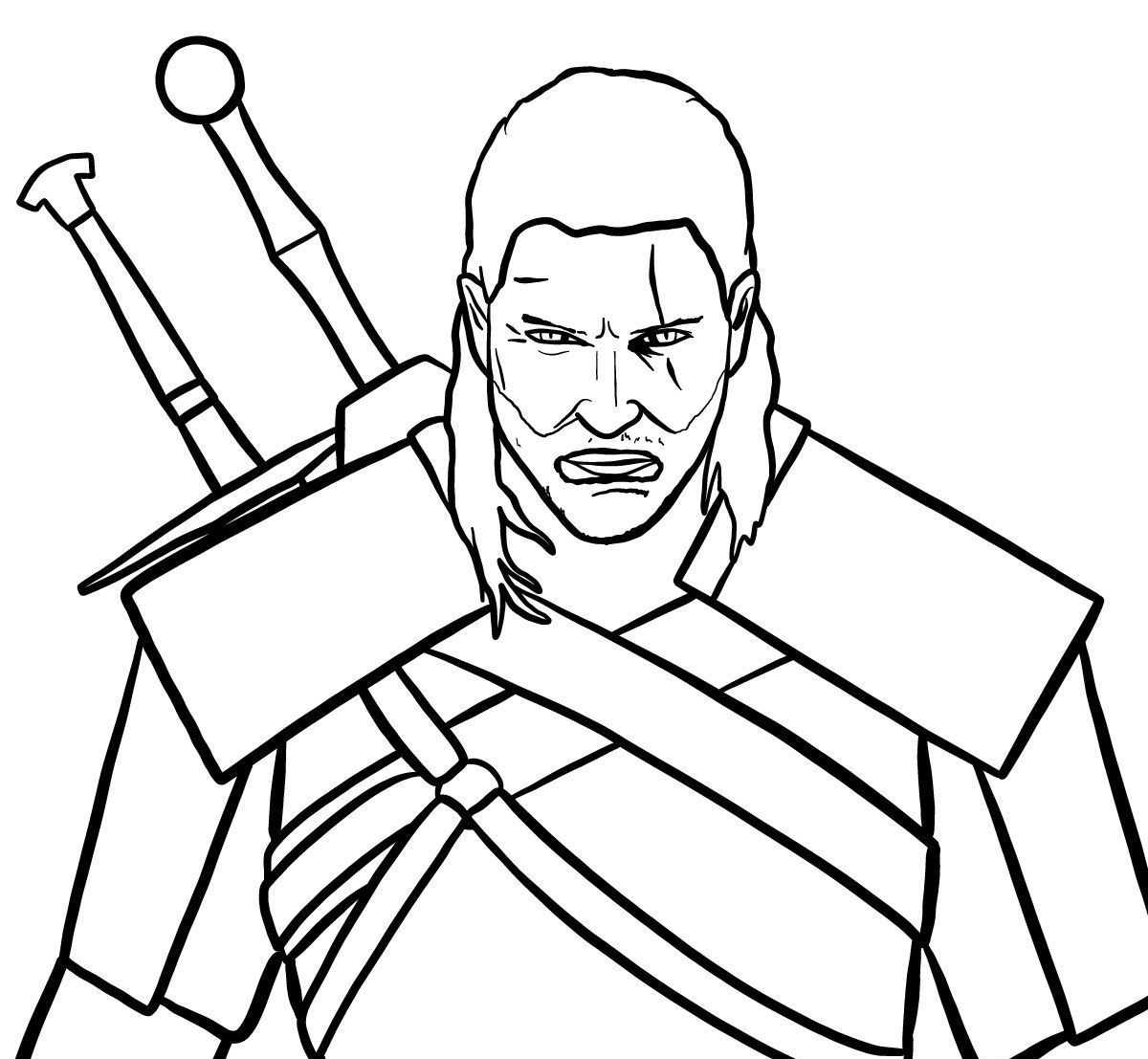 Çocuklar İçin Witcher Boyama Sayfaları 