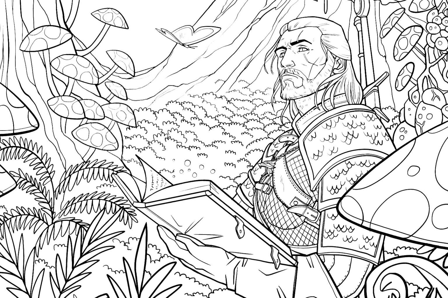 Çocuklar İçin Witcher Boyama Sayfaları 