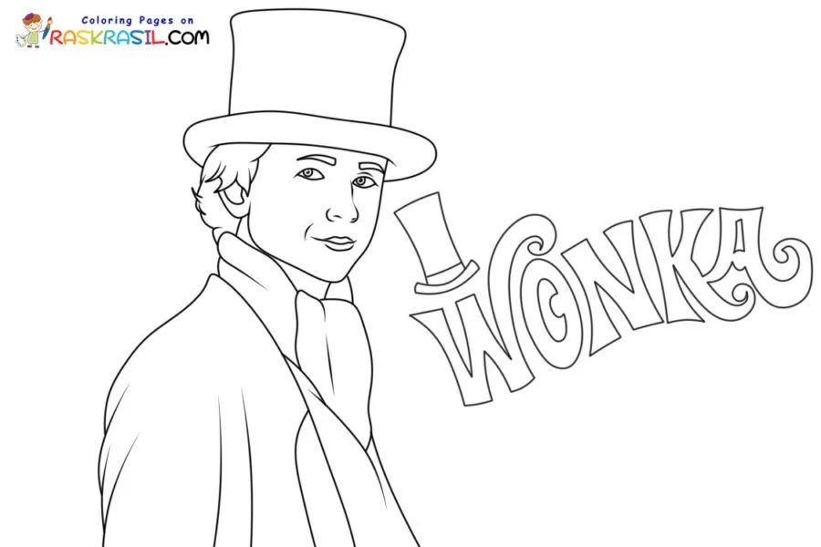 Çocuklar İçin Wonka Boyama Sayfaları 