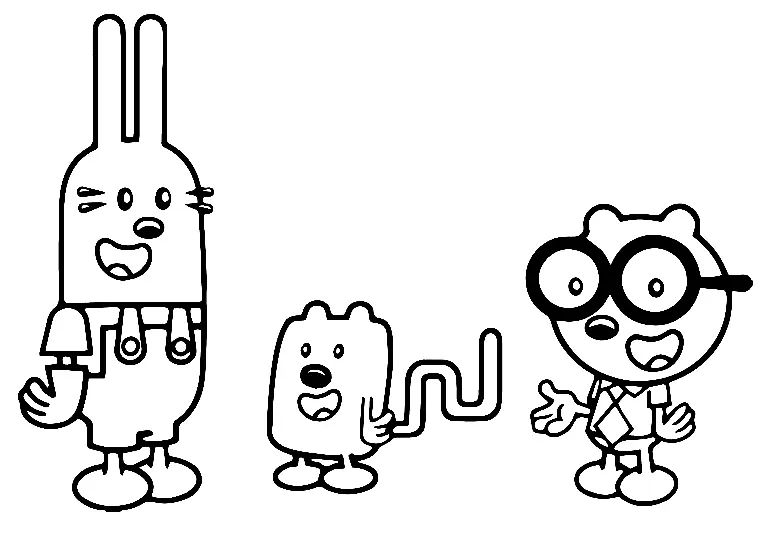Çocuklar İçin Wow Wow Wubbzy Boyama Sayfaları 