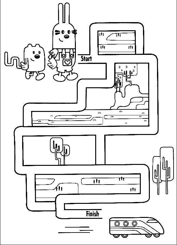 Çocuklar İçin Wow Wow Wubbzy Boyama Sayfaları 