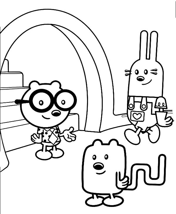 Çocuklar İçin Wow Wow Wubbzy Boyama Sayfaları 