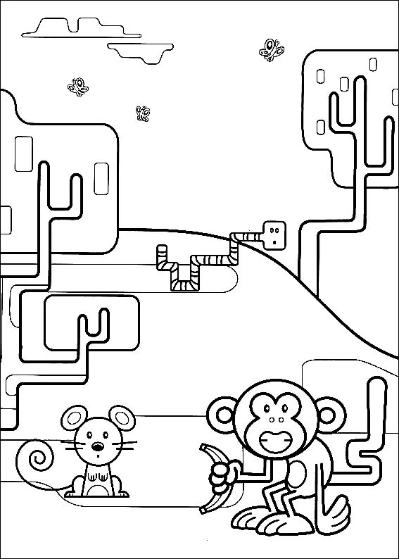 Çocuklar İçin Wow Wow Wubbzy Boyama Sayfaları 