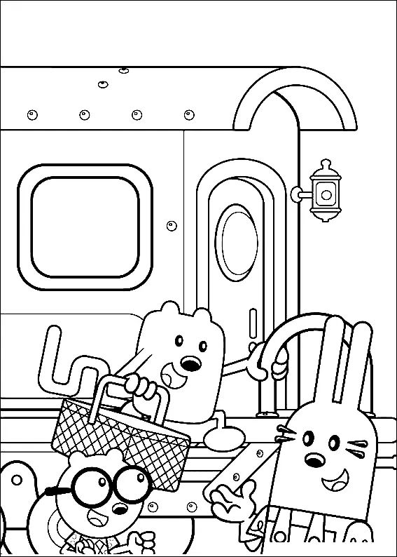 Çocuklar İçin Wow Wow Wubbzy Boyama Sayfaları 