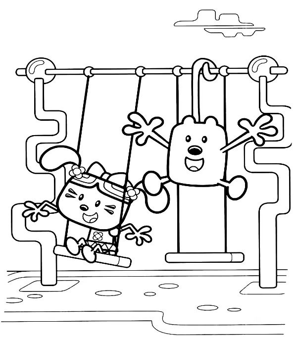 Çocuklar İçin Wow Wow Wubbzy Boyama Sayfaları 