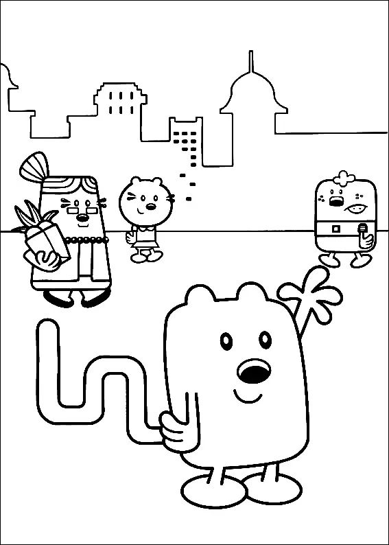 Çocuklar İçin Wow Wow Wubbzy Boyama Sayfaları 