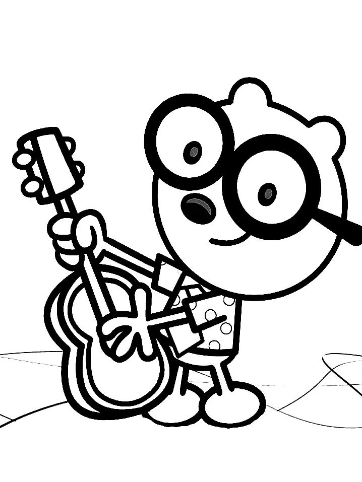 Çocuklar İçin Wow Wow Wubbzy Boyama Sayfaları 