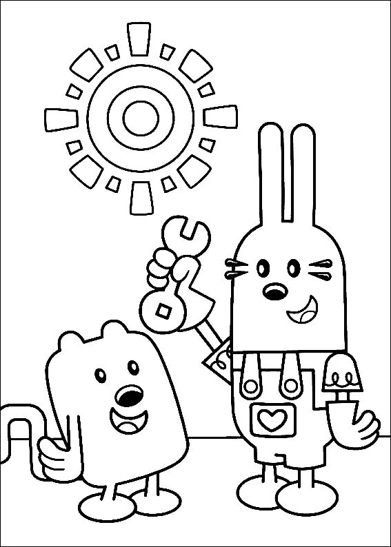 Çocuklar İçin Wow Wow Wubbzy Boyama Sayfaları 