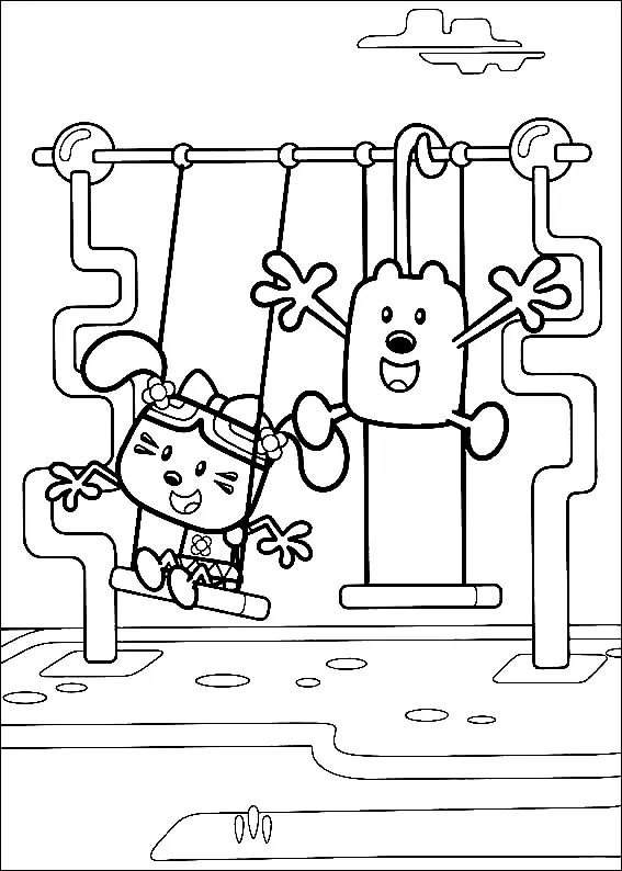 Çocuklar İçin Wow Wow Wubbzy Boyama Sayfaları 