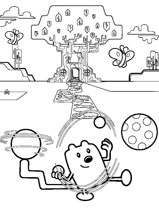 Çocuklar İçin Wow Wow Wubbzy Boyama Sayfaları 