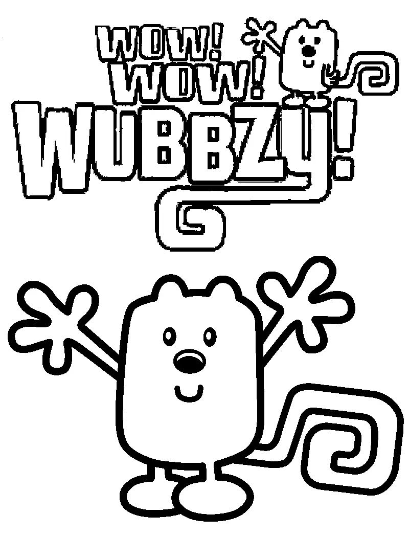 Çocuklar İçin Wow Wow Wubbzy Boyama Sayfaları 