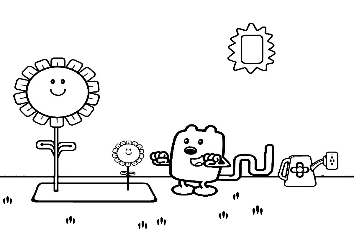 Çocuklar İçin Wow Wow Wubbzy Boyama Sayfaları 