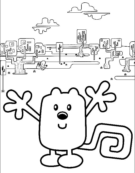 Çocuklar İçin Wow Wow Wubbzy Boyama Sayfaları 