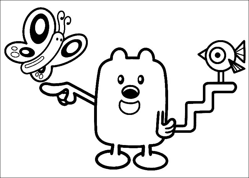 Çocuklar İçin Wow Wow Wubbzy Boyama Sayfaları 