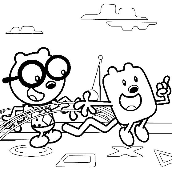 Çocuklar İçin Wow Wow Wubbzy Boyama Sayfaları 
