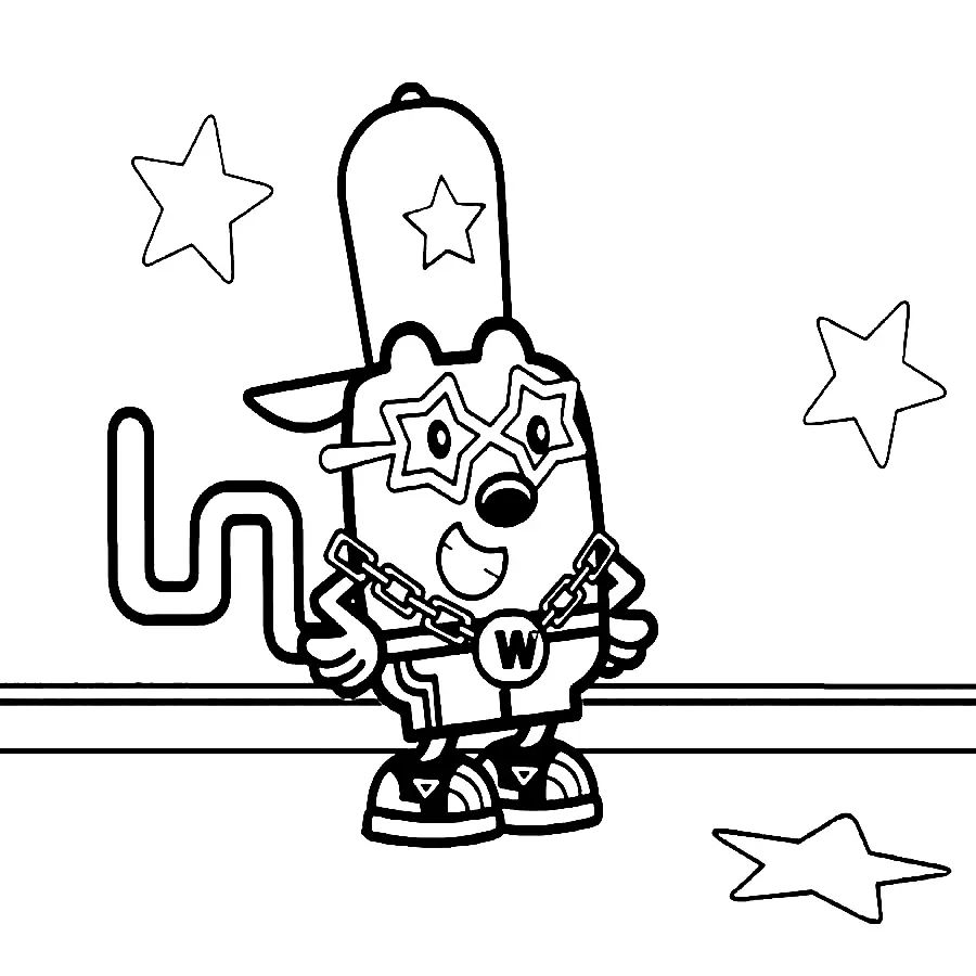 Çocuklar İçin Wow Wow Wubbzy Boyama Sayfaları 
