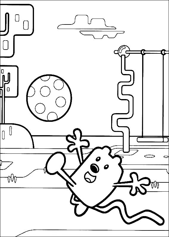 Çocuklar İçin Wow Wow Wubbzy Boyama Sayfaları 
